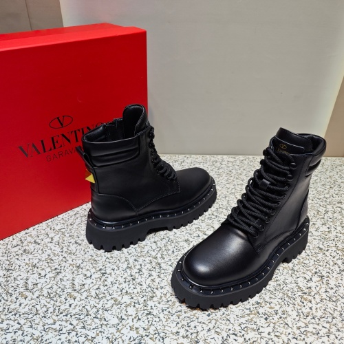 Replica Valentino Boots For Women #1125371 $125.00 USD for Wholesale