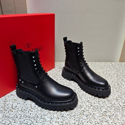 Replica Valentino Boots For Women #1125372 $125.00 USD for Wholesale