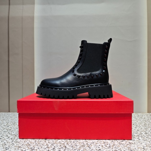 Replica Valentino Boots For Women #1125372 $125.00 USD for Wholesale