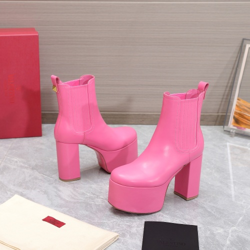 Replica Valentino Boots For Women #1125441 $140.00 USD for Wholesale