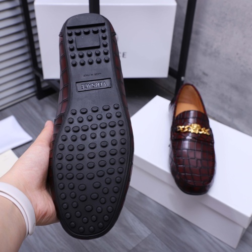 Replica Versace Leather Shoes For Men #1125562 $92.00 USD for Wholesale