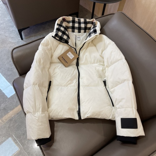 Burberry Down Feather Coat Long Sleeved For Women #1127077 $192.00 USD, Wholesale Replica Burberry Down Feather Coat