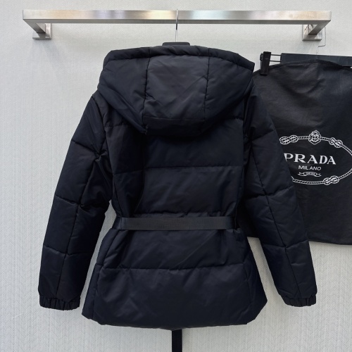 Replica Prada Down Feather Coat Long Sleeved For Women #1130327 $210.00 USD for Wholesale