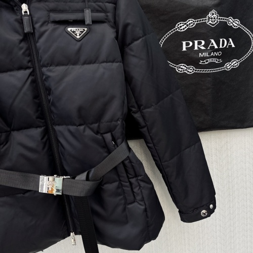 Replica Prada Down Feather Coat Long Sleeved For Women #1130327 $210.00 USD for Wholesale