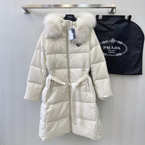 Prada Down Feather Coat Long Sleeved For Women #1130328 $264.46 USD, Wholesale Replica Prada Down Feather Coat