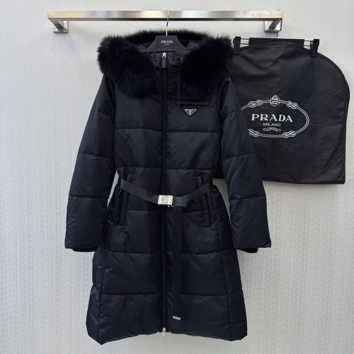 Prada Down Feather Coat Long Sleeved For Women #1130329