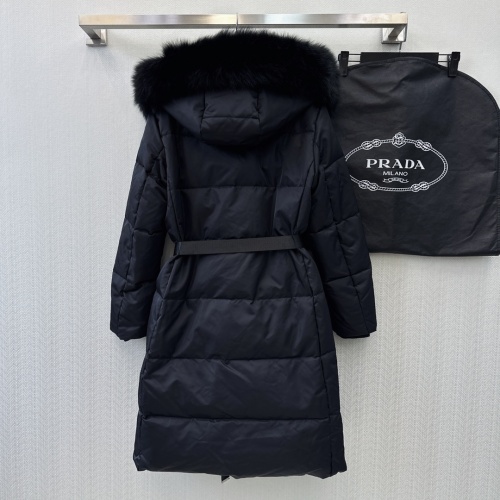 Replica Prada Down Feather Coat Long Sleeved For Women #1130329 $264.46 USD for Wholesale