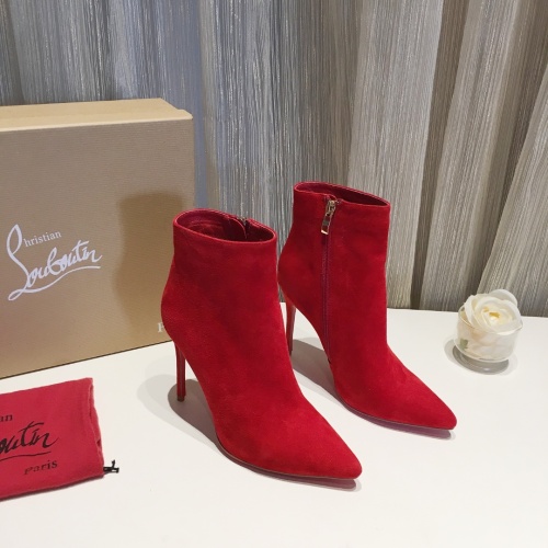 Replica Christian Louboutin Boots For Women #1131056 $100.00 USD for Wholesale