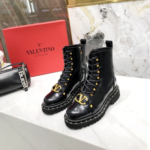 Replica Valentino Boots For Women #1131449 $112.00 USD for Wholesale