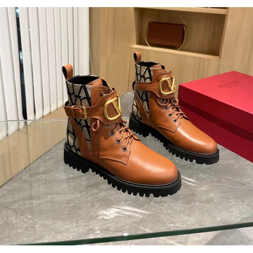 Replica Valentino Boots For Women #1131459 $100.00 USD for Wholesale