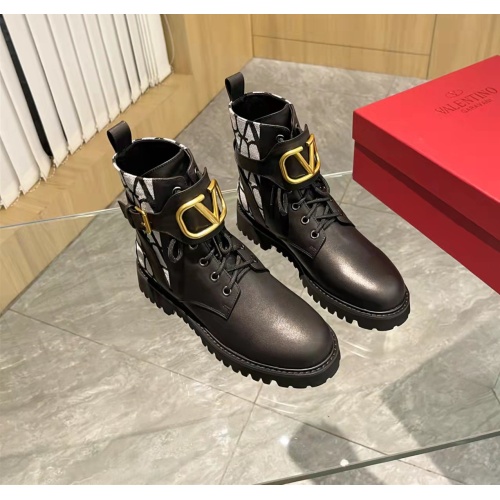 Replica Valentino Boots For Women #1131460 $100.00 USD for Wholesale