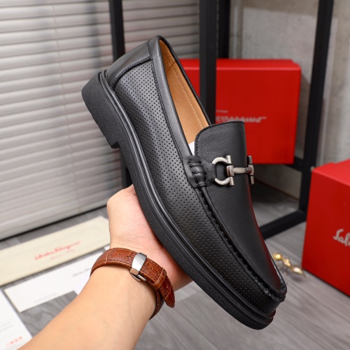 Replica Salvatore Ferragamo Leather Shoes For Men #1133896 $82.00 USD for Wholesale