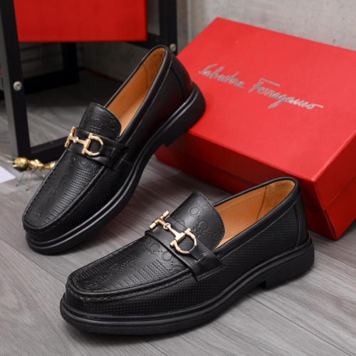Salvatore Ferragamo Leather Shoes For Men #1133897 $82.00 USD, Wholesale Replica Salvatore Ferragamo Leather Shoes