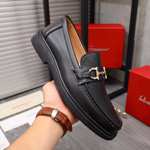 Replica Salvatore Ferragamo Leather Shoes For Men #1133897 $82.00 USD for Wholesale