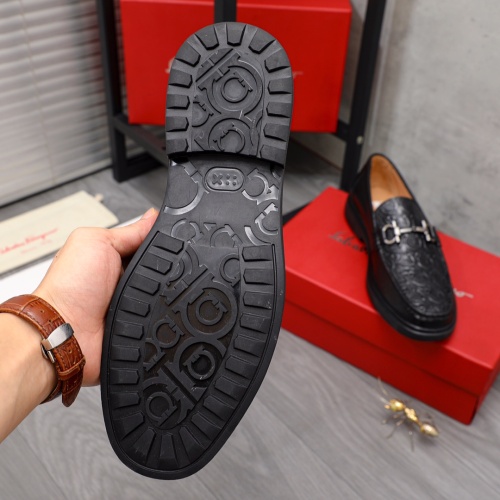 Replica Salvatore Ferragamo Leather Shoes For Men #1133898 $82.00 USD for Wholesale