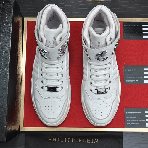Replica Philipp Plein PP High Tops Shoes For Men #1134066 $130.00 USD for Wholesale