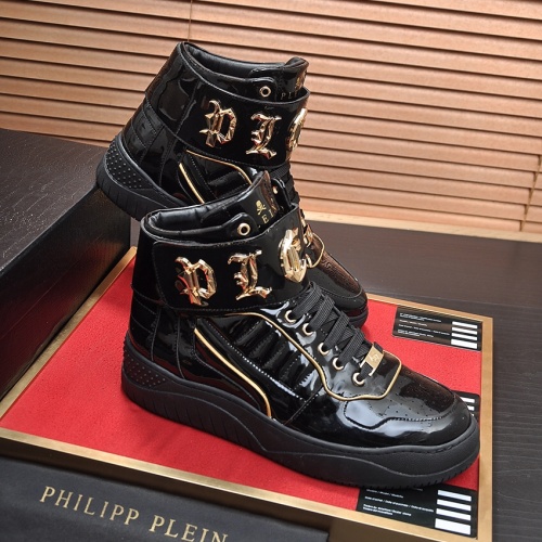 Replica Philipp Plein PP High Tops Shoes For Men #1134068 $130.00 USD for Wholesale