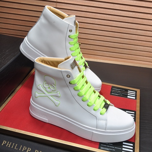 Replica Philipp Plein PP High Tops Shoes For Men #1134100 $118.00 USD for Wholesale