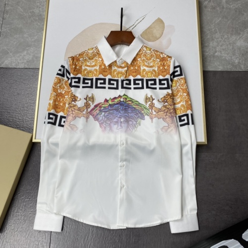 Versace Shirts Long Sleeved For Men #1134166