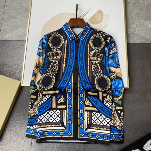 Versace Shirts Long Sleeved For Men #1134173