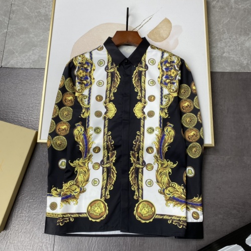 Versace Shirts Long Sleeved For Men #1134175