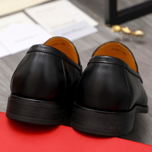 Replica Salvatore Ferragamo Leather Shoes For Men #1134195 $82.00 USD for Wholesale