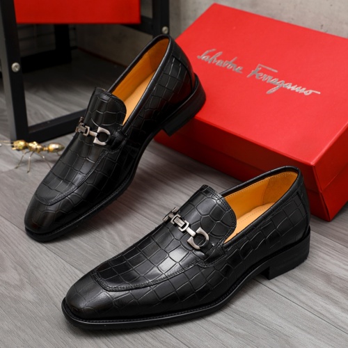 Salvatore Ferragamo Leather Shoes For Men #1134199 $82.00 USD, Wholesale Replica Salvatore Ferragamo Leather Shoes