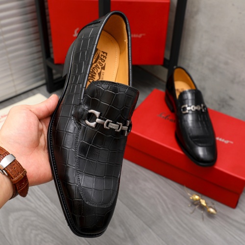 Replica Salvatore Ferragamo Leather Shoes For Men #1134199 $82.00 USD for Wholesale