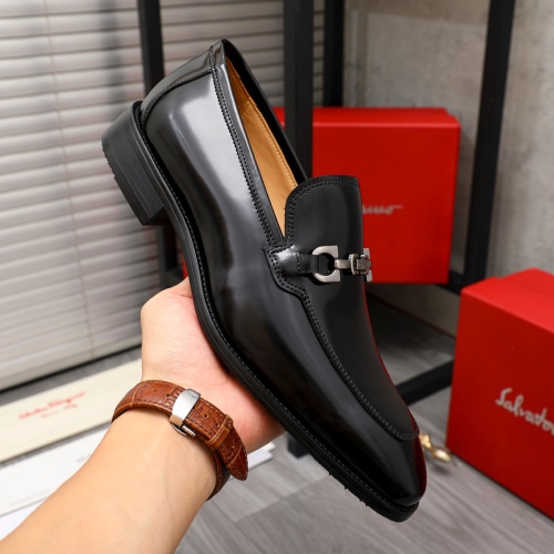 Replica Salvatore Ferragamo Leather Shoes For Men #1134200 $82.00 USD for Wholesale