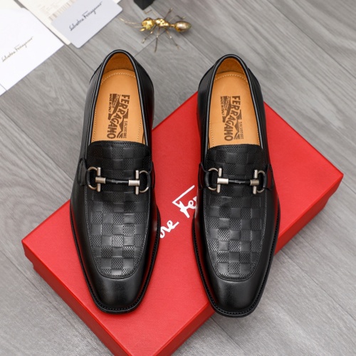 Replica Salvatore Ferragamo Leather Shoes For Men #1134201 $82.00 USD for Wholesale