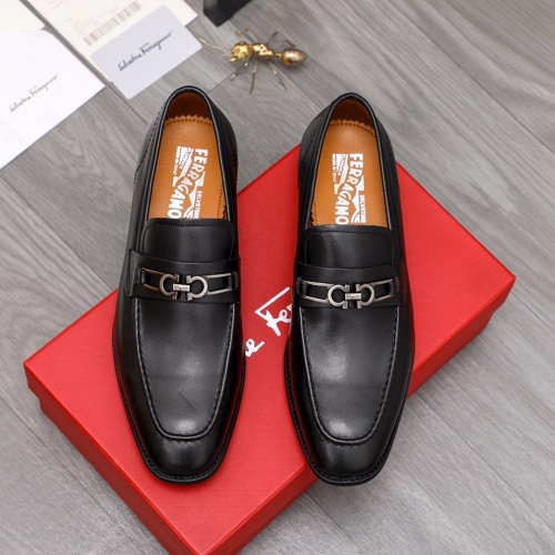 Replica Salvatore Ferragamo Leather Shoes For Men #1134252 $72.00 USD for Wholesale
