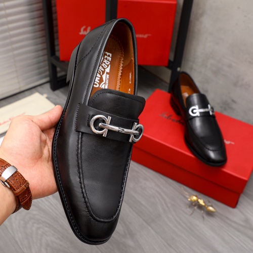 Replica Salvatore Ferragamo Leather Shoes For Men #1134253 $72.00 USD for Wholesale