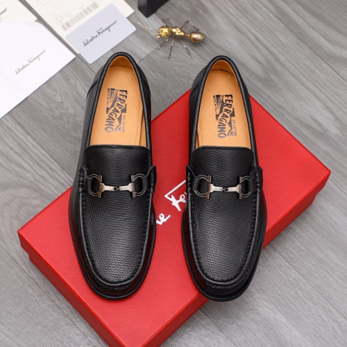 Replica Salvatore Ferragamo Leather Shoes For Men #1134255 $82.00 USD for Wholesale