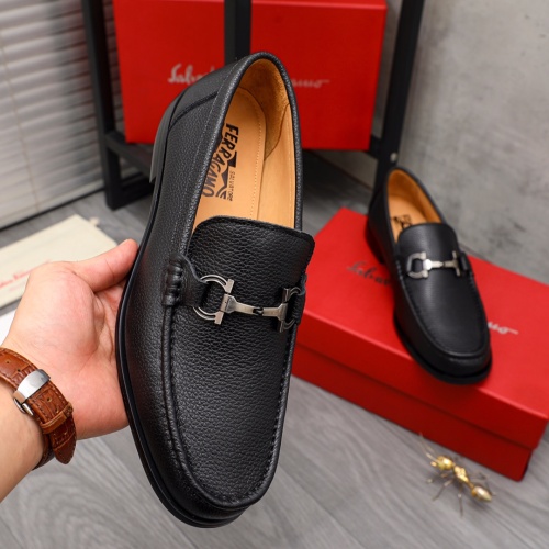 Replica Salvatore Ferragamo Leather Shoes For Men #1134255 $82.00 USD for Wholesale