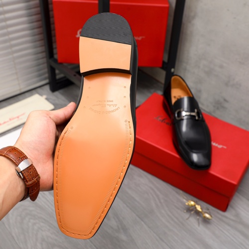 Replica Salvatore Ferragamo Leather Shoes For Men #1134258 $82.00 USD for Wholesale