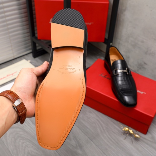 Replica Salvatore Ferragamo Leather Shoes For Men #1134259 $82.00 USD for Wholesale