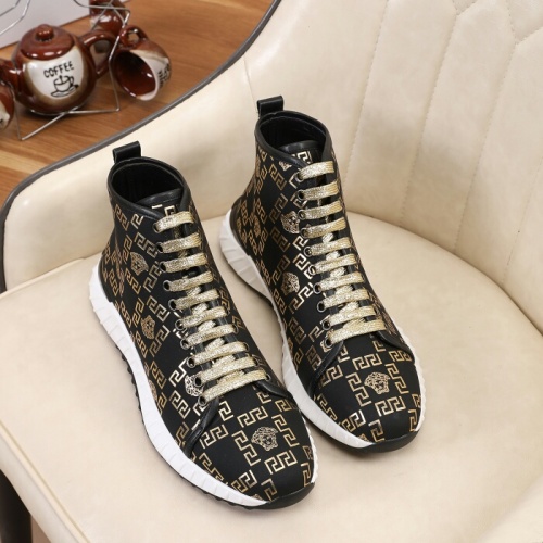Replica Versace High Tops Shoes For Men #1134396 $80.00 USD for Wholesale