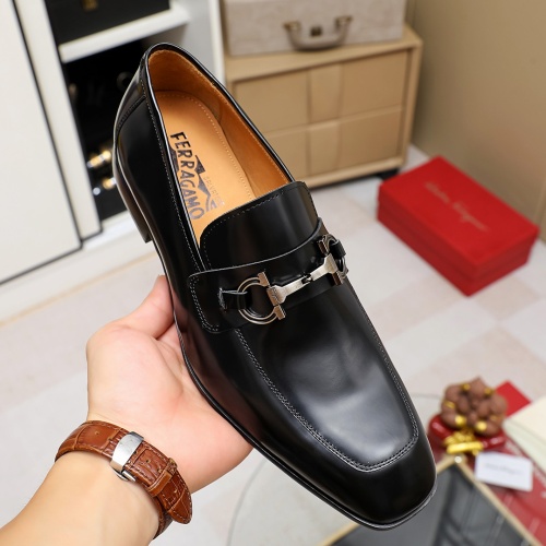 Replica Salvatore Ferragamo Leather Shoes For Men #1134665 $82.00 USD for Wholesale