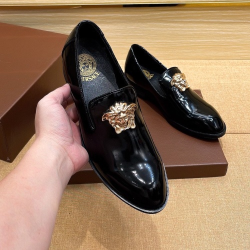 Replica Versace Leather Shoes For Men #1134901 $76.00 USD for Wholesale