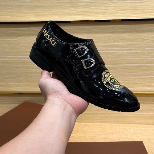 Replica Versace Leather Shoes For Men #1134902 $80.00 USD for Wholesale