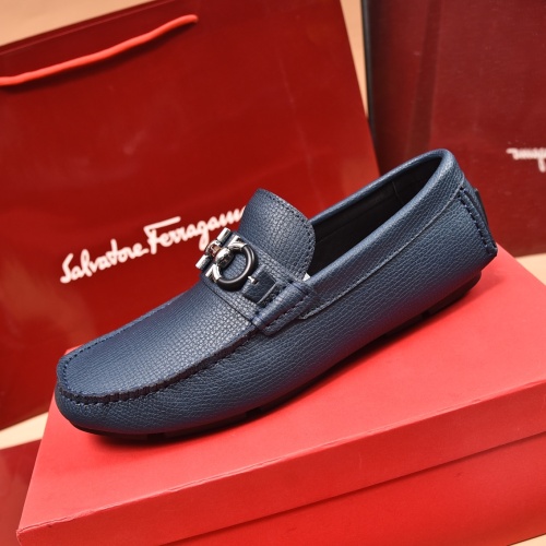 Replica Salvatore Ferragamo Leather Shoes For Men #1134957 $80.00 USD for Wholesale