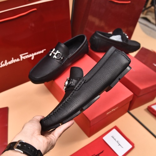 Replica Salvatore Ferragamo Leather Shoes For Men #1134958 $80.00 USD for Wholesale