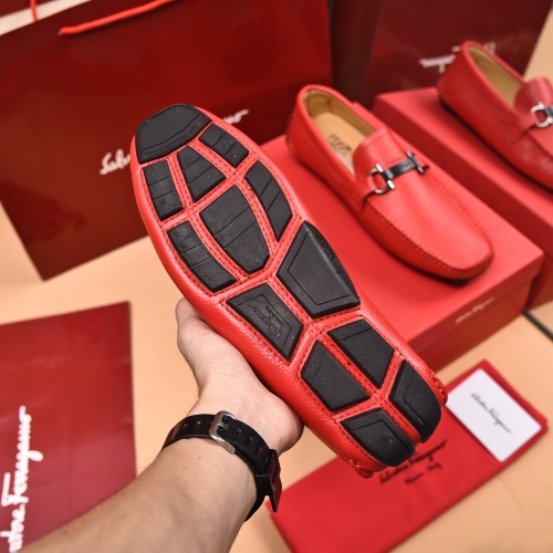 Replica Salvatore Ferragamo Leather Shoes For Men #1134963 $80.00 USD for Wholesale
