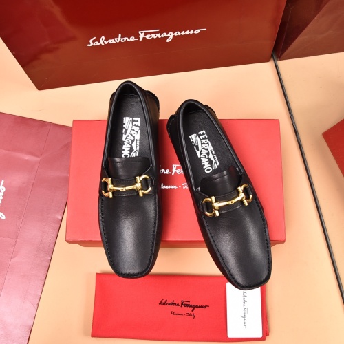 Replica Salvatore Ferragamo Leather Shoes For Men #1134964 $80.00 USD for Wholesale