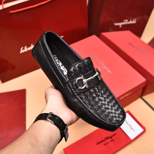 Replica Salvatore Ferragamo Leather Shoes For Men #1134965 $80.00 USD for Wholesale