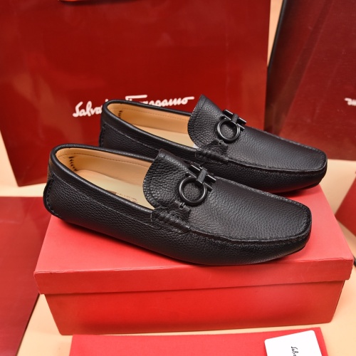 Salvatore Ferragamo Leather Shoes For Men #1134966 $80.00 USD, Wholesale Replica Salvatore Ferragamo Leather Shoes