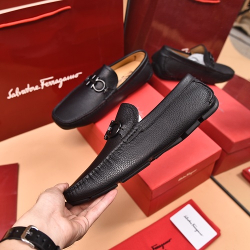 Replica Salvatore Ferragamo Leather Shoes For Men #1134966 $80.00 USD for Wholesale
