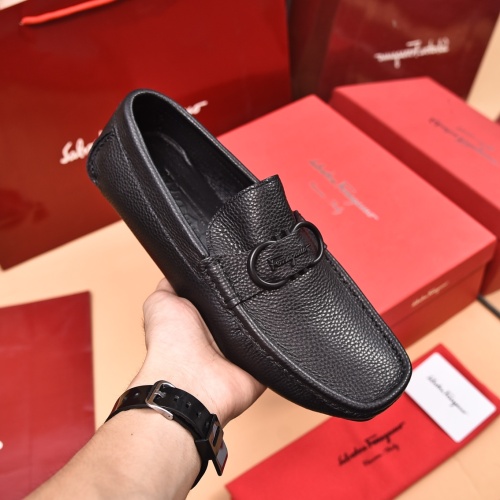 Replica Salvatore Ferragamo Leather Shoes For Men #1134967 $80.00 USD for Wholesale