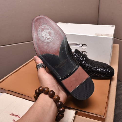 Replica Salvatore Ferragamo Leather Shoes For Men #1134983 $102.00 USD for Wholesale