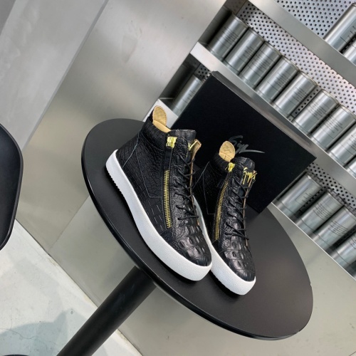 Replica Giuseppe Zanotti High Tops Shoes For Men #1135468 $92.00 USD for Wholesale
